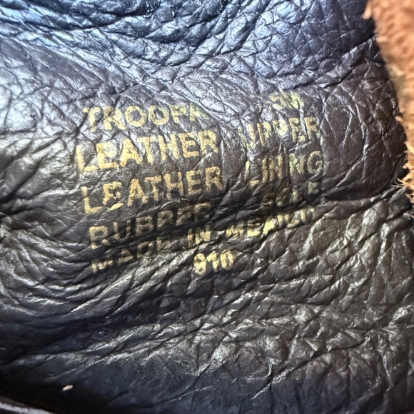 Distressed brown leather combat boots - Picture 7 of 8